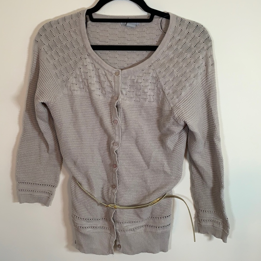 Gold Belted Cardigan